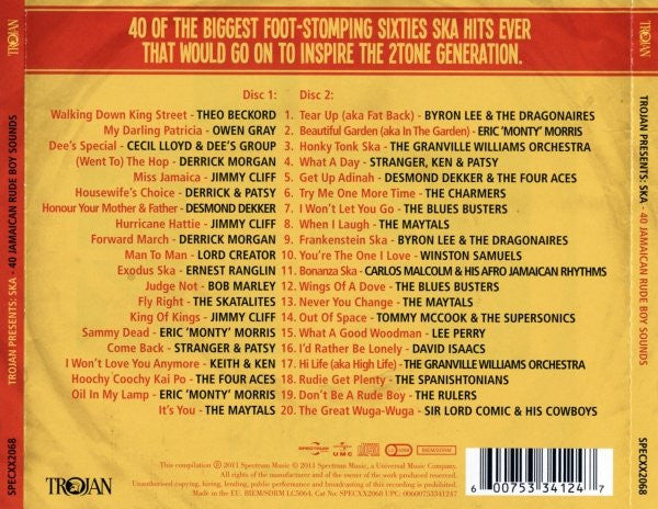 Various - Trojan Presents Ska 1962 to 1967 (2011 DCD) Mint
