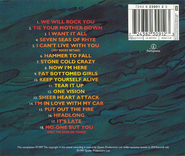 Queen - Queen Rocks (1997 UK Alternate Sleeve CD) NM