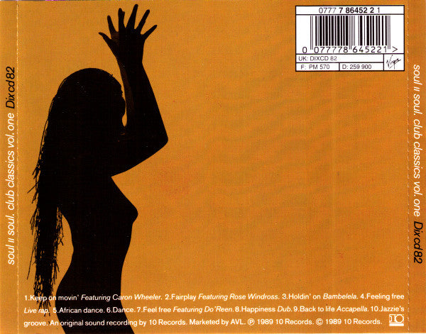 Soul II Soul - Club Classics Vol.One (1989 CD) NM