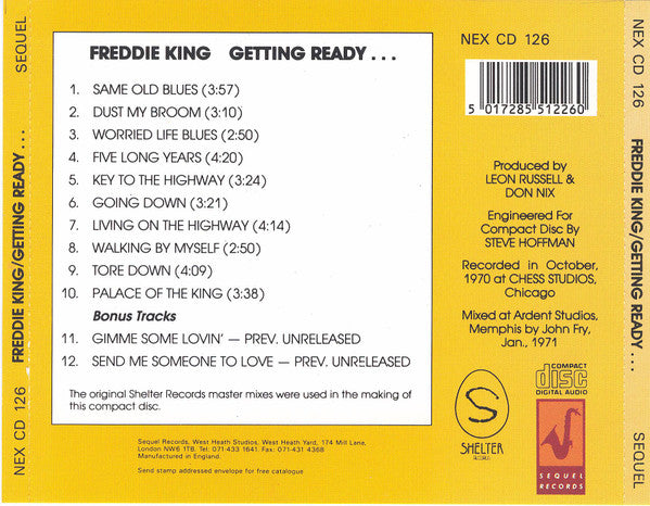 Freddie King - Getting Ready... (1989 UK Blues CD) NM