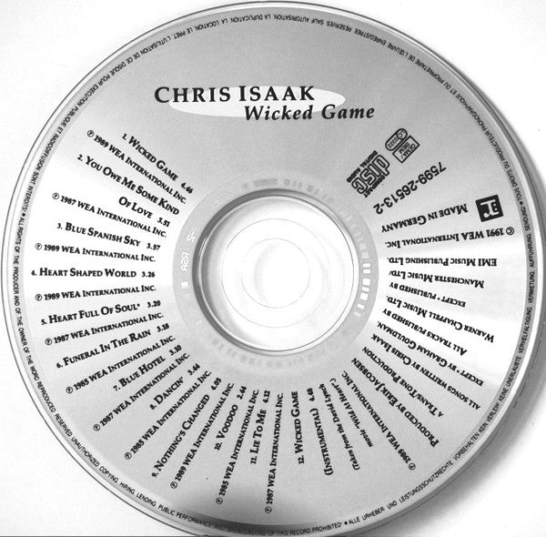 Chris Isaak - Wicked Game (1994 CD) NM
