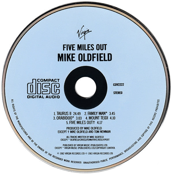Mike Oldfield - Five Miles Out (1983 Non Coded CD) NM