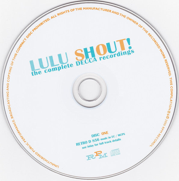Lulu - Shout~The Complete Decca Recordings (2009 DCD) VG+