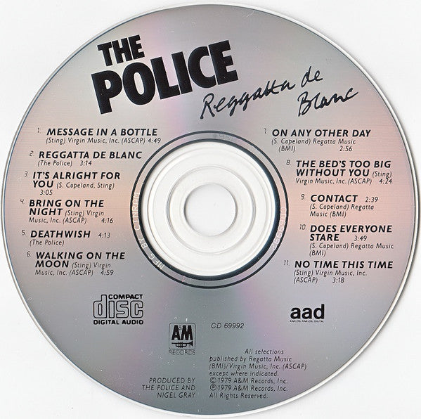 Police - Reggatta De Blanc (Canadian CD) NM