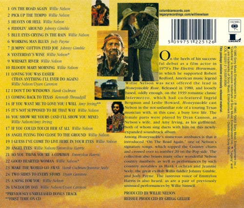 Willie Nelson & Family - Honeysuckle Rose (2003 Soundtrack CD) Mint