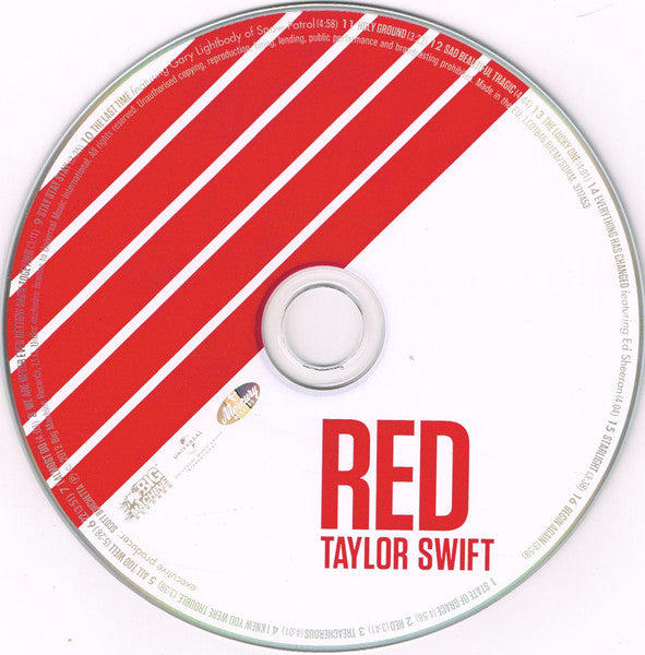 Taylor Swift - Red (2012 UK CD) NM