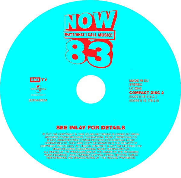 Various - Now Thats What I Call Music 83 (2012 DCD) NM