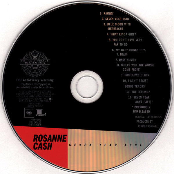 Rosanne Cash - Seven Year Ache (Early US CD) VG+