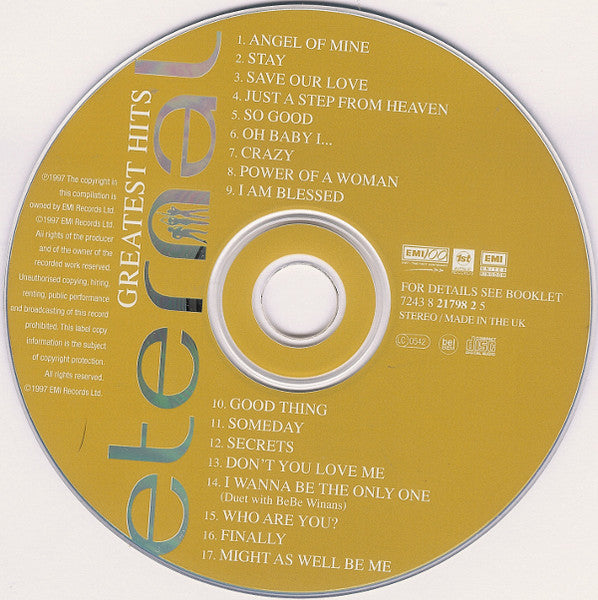 Eternal - Greatest Hits (1997 CD) NM