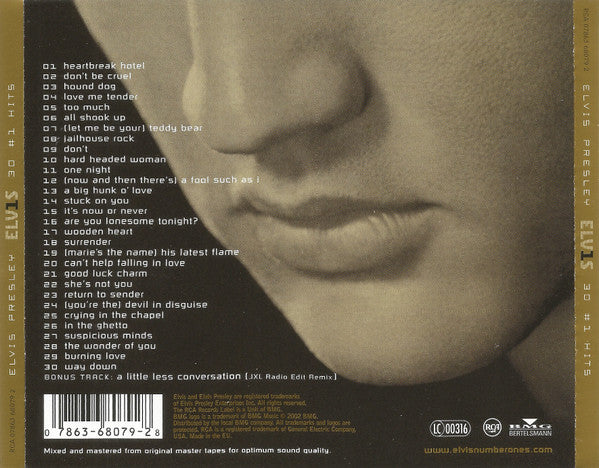Elvis Presley - 30 #1 Hits (2002 CD) NM
