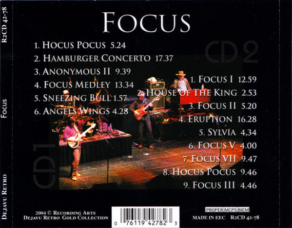 Focus - The Gold Collection (2004 German Gold DCD Set) NM
