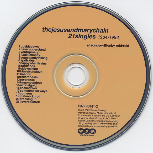 Jesus and Mary Chain - 21 Singles 1984-1998 (2002 CD) NM