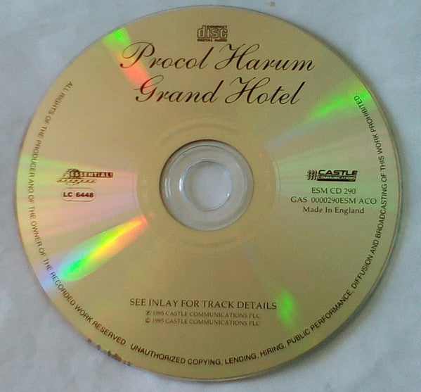 Procol Harum - Grand Hotel (1995 CD) Mint