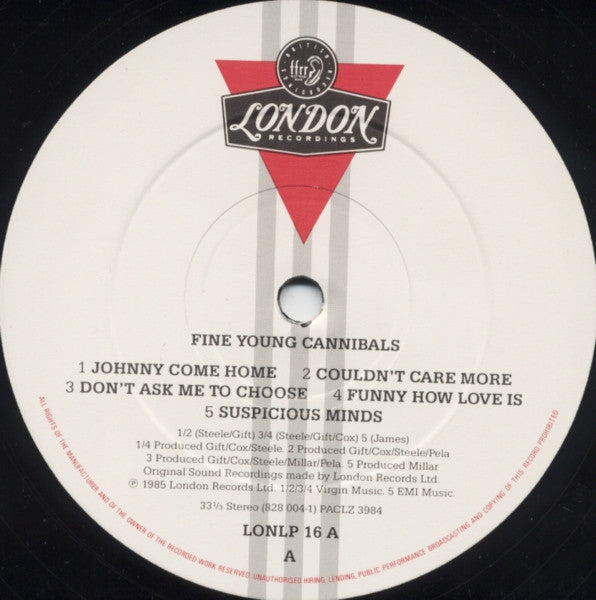 Fine Young Cannibals - Self Titled (Cheap Vinyl LP) VG+/EX