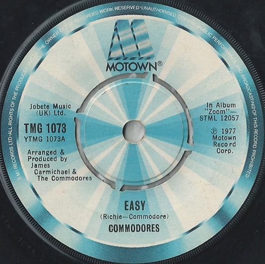 Commodores - Easy (Vinyl Single) EX