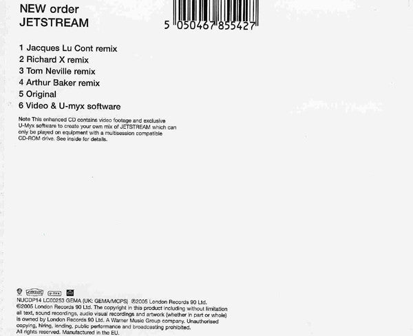 New Order - Jetstream (2005 UK CD Single) Mint