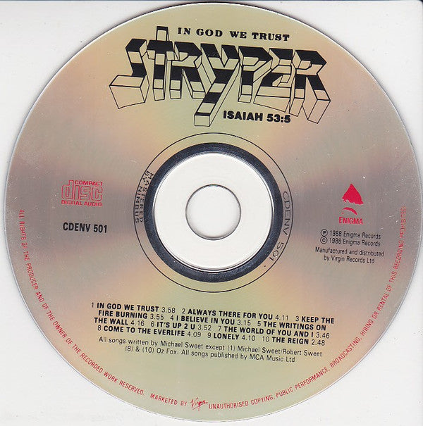 Stryper - In God We Trust (1988) VG+