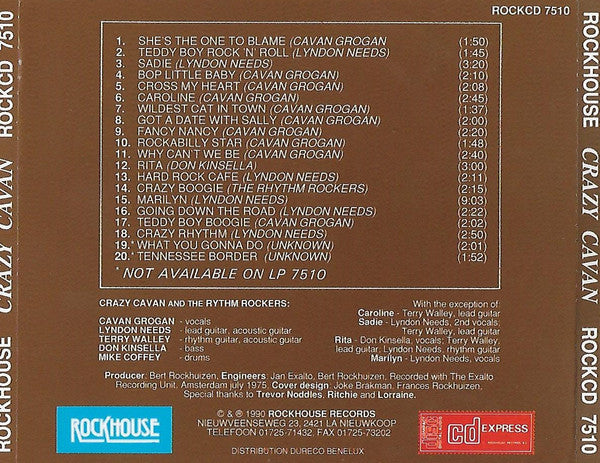 Crazy Cavan 'n' Rhythm Rockers - Crazy Rhythm (Dutch 1990 CD) NM