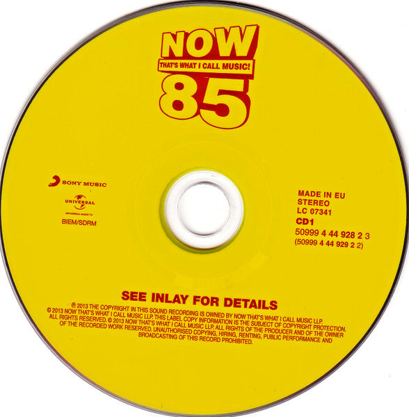 Various - Now Thats What I Call Music 85 (2013 DCD) NM