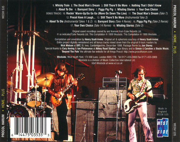 Procol Harum - Home...Plus! (1999 Remaster & Bonus Tracks CD) Mint