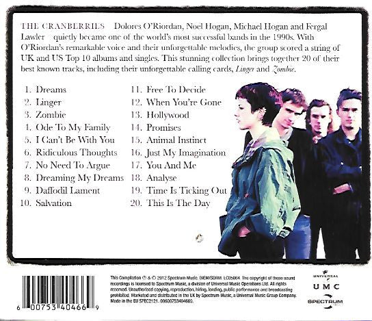 Cranberries - Dreams ~ The Collection (2013 CD) Mint
