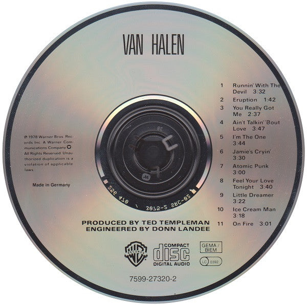 Van Halen - Van Halen (1990 CD) NM