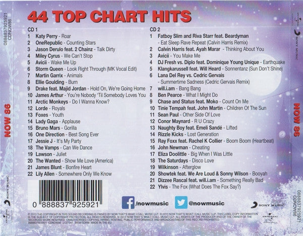 Various - Now Thats What I Call Music 86 (2013 DCD) VG+