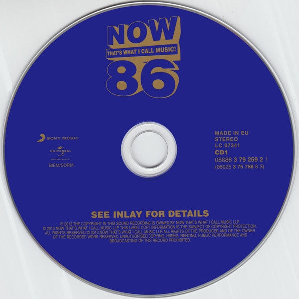 Various - Now Thats What I Call Music 86 (2013 DCD) VG+