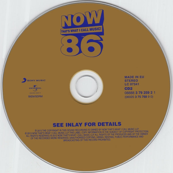 Various - Now Thats What I Call Music 86 (2013 DCD) VG+