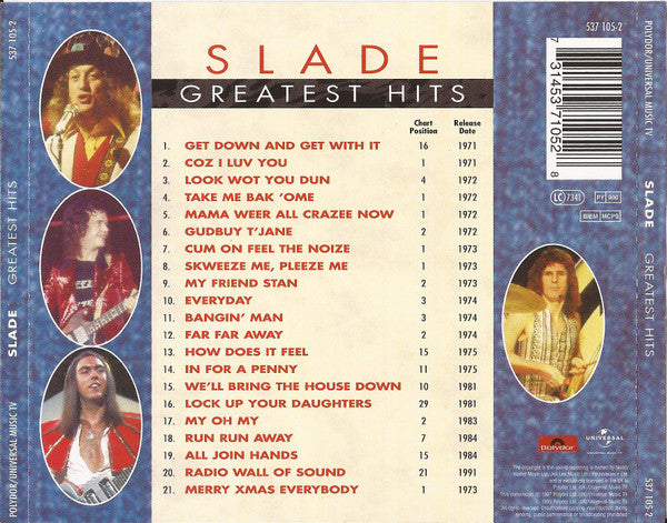 Slade - Greatest Hits (1999 UK CD) NM