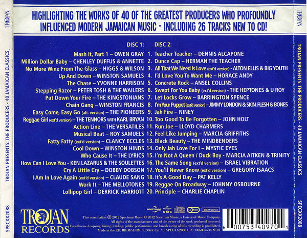 Various - Trojan Presents Producers 1960 to 1964 (2012 DCD) Mint
