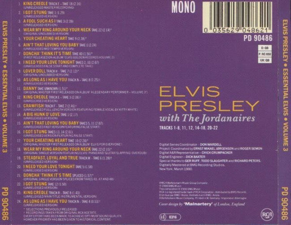 Elvis Presley - Essential Elvis Vol.3 (1990 RCA CD) VG+