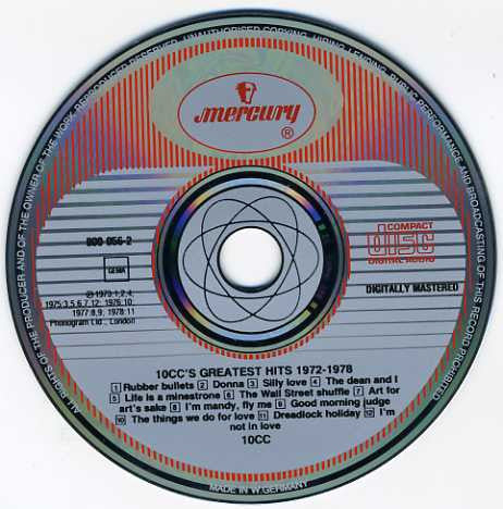 10cc - Greatest Hits 1972-1978 (1983 CD) VG+