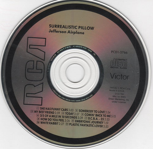 Jefferson Airplane - Surrealistic Pillow (Early US Club Edition CD) NM