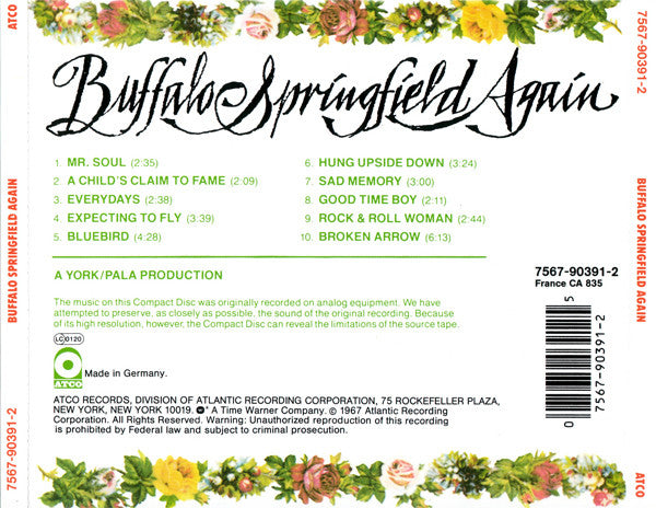 Buffalo Springfield - Again (Original 1967 Album on CD) NM