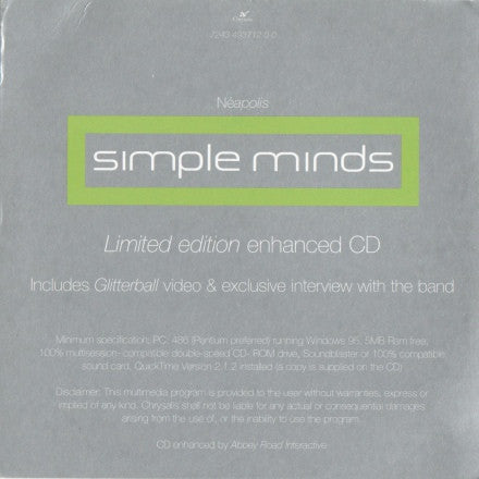 Simple Minds - Neapolis (1998 Limited Edition CD in Tin) NM