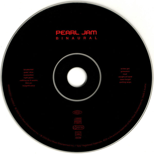 Pearl Jam - Binaural (2000 Bi-Fold CD) NM