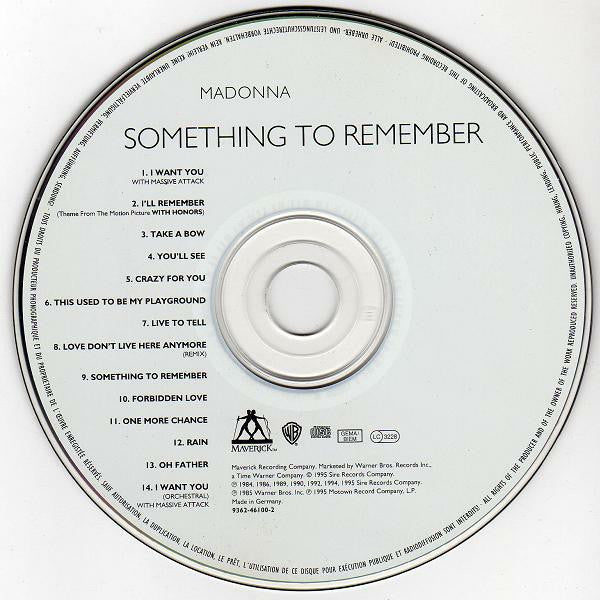 Madonna - Something to Remember (1999 CD) VG+