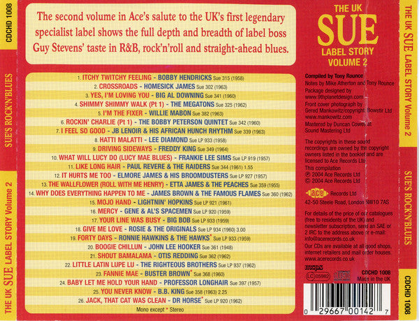 Various - The UK Sue Story Vol.2 ~ Rock'n'Blues (ACE CD) Mint