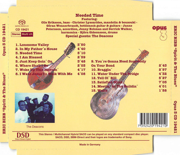 Eric Bibb - Spirit & the Blues (2002 Hybrid SACD) VG+
