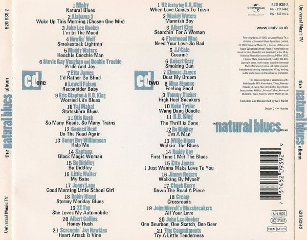 Various - The Natural Blues Album (2001 Double CD) VG+