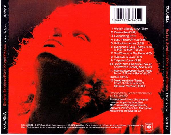 Barbra Streisand & Kris Kristofferson - A Star is Born (2002 Remaster CD) Mint