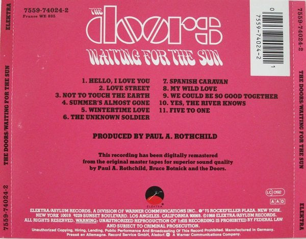 Doors - Waiting For The Sun (1991 CD) NM