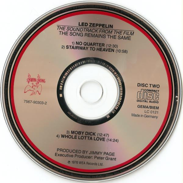 Led Zeppelin - Soundtrack from the film.. (Double CD) VG+