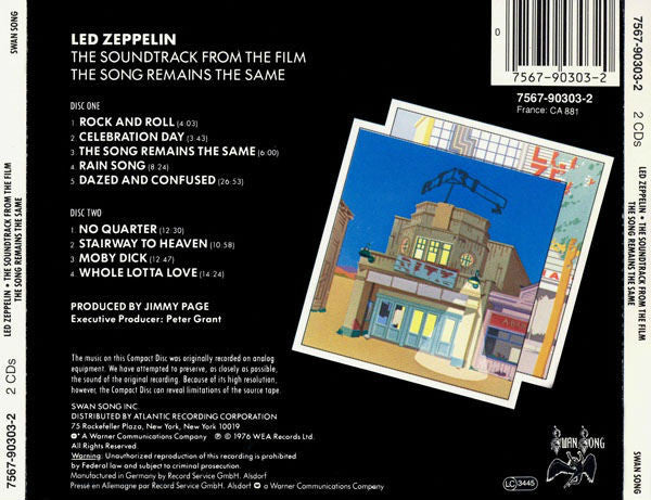 Led Zeppelin - Soundtrack from the film.. (Double CD) VG+