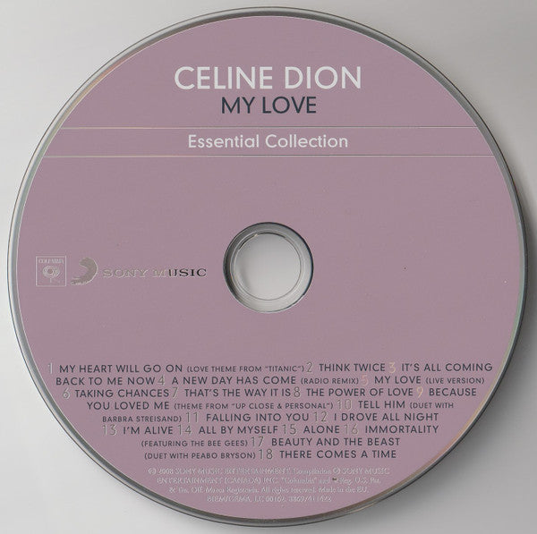 Celine Dion - My Love~The Essential Collection (2011 Slipcase Reissue) Mint