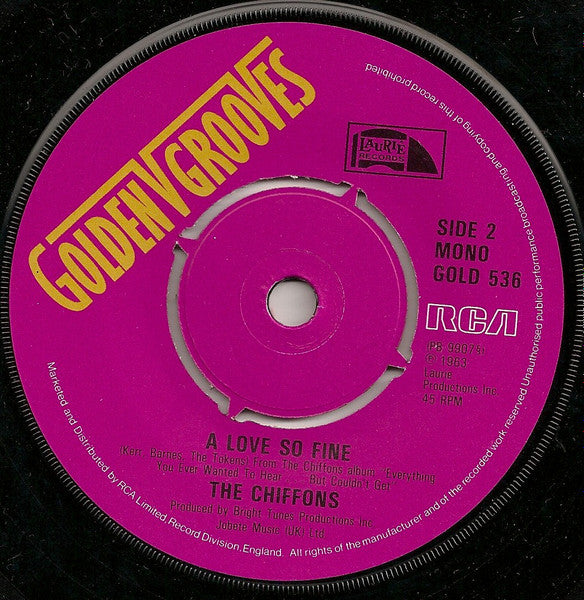 Chiffons - One Fine Day (Reissue Vinyl Single) NM
