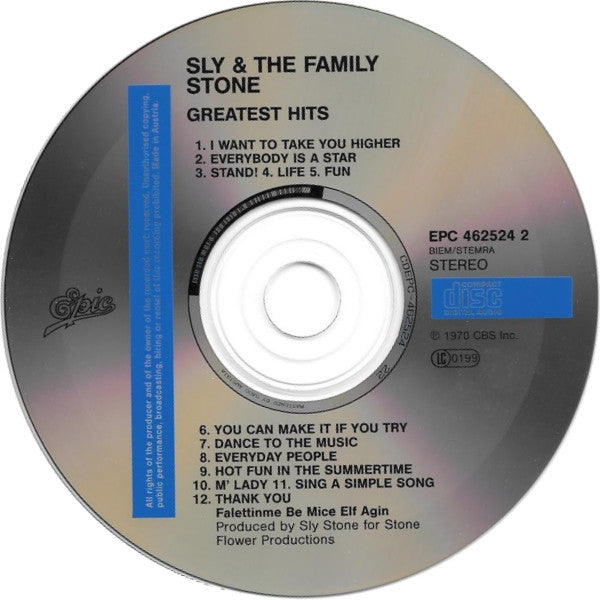 Sly & the Family Stone - Greatest Hits (UK CD) VG+
