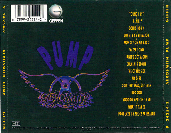 Aerosmith - Pump (1989 US CD) NM