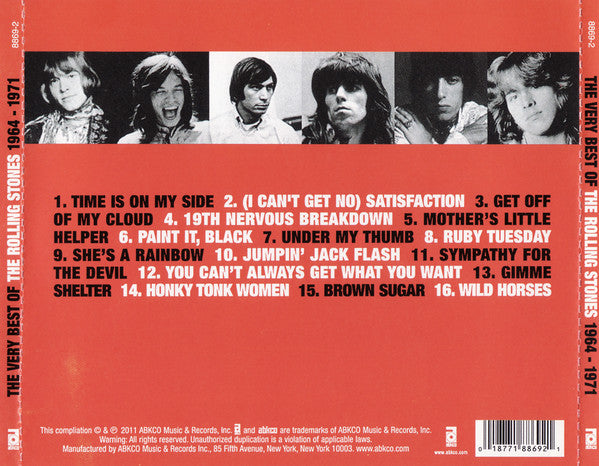 Rolling Stones - The Very Best of 1964-1971 (2013 US CD) NM